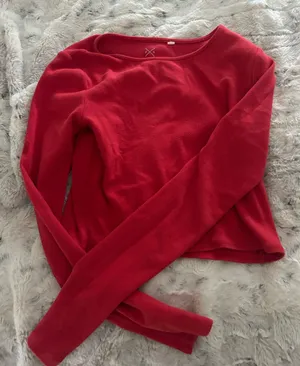 PacSun Red long sleeve crop top thumbnail 1