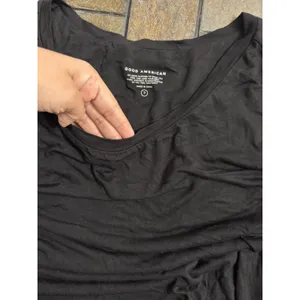 Good American Women Dress Size 7 black Jersey Slinky ruched *flaw see desc* thumbnail 7