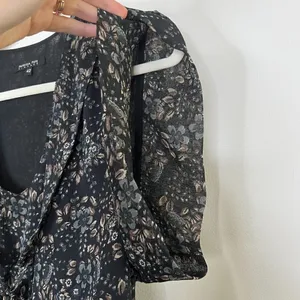 Patrizia Pepe Ditsy Floral Tie Front‎ Flowy Short Sleeve Dress thumbnail 9
