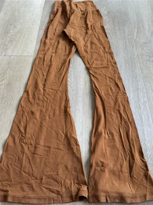 aerie High-Waist Flare Pants in Rust Brown thumbnail 5