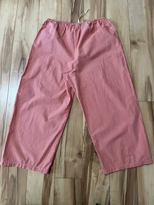 Victorias Secret Pajama Set Medium Orange Yellow Gingham Check Top & Crop Bottom thumbnail 11