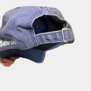Varsity Embroidered Dad Hat Blue Washed Adjustable Strapback Vintage Style‎ Cap thumbnail 3