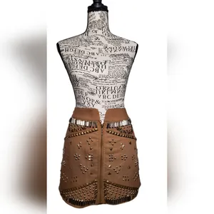 English Rose Tan Studded Mini Skirt Size:L thumbnail 2