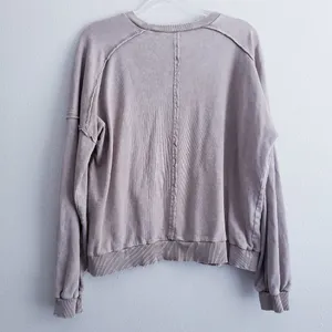 Easel Peace Floral Bohemian Long Sleeve Scoop Sweater thumbnail 5