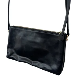 Coach "Crosby" Double Zipper Leather Purse Black Capsule‎ Luxury Old Money Chic thumbnail 7