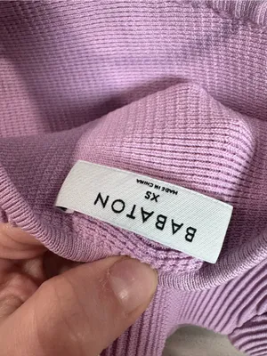 Babaton Bavarian One-Shoulder Ribbed Crop Top - Lavender thumbnail 4