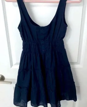 Urban Outfitters navy Ruffle mini dress thumbnail 1