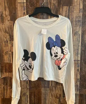 NWT Disney Mickey and Minnie long sleeve T-shirt size L thumbnail 2