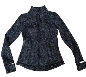 Lululemon Define Jacket Womens 6 Black White Running Full Zip Night View Speck thumbnail 1