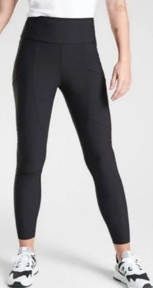 Athleta Stellar City Tight Size 14 Black High Rise Leggings Pilates‎ Sporty Chic thumbnail 1