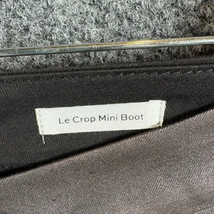 Frame Le Crop Mini Boot Jeans 32 Flare Metallic Coated Preppy Chic Mahogany‎ thumbnail 4
