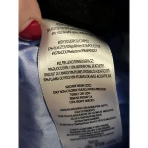 Calvin Klein Womens Blue Metallic Down Puffer Vest Large thumbnail 3