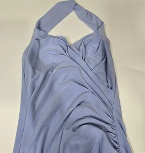 Norma Kamali x REVOLVE Halter Sweetheart Side Drape Gown in Celestial Blue thumbnail 8