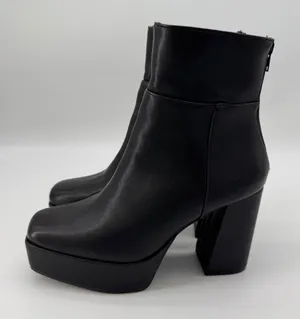 Chinese Laundry Norra Black‎ Platform Chunky Heel Ankle Boots 8.5 thumbnail 1