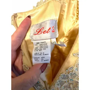 Let's Gold Jeweled Tulle Homecoming Dress - Size 3XL thumbnail 3
