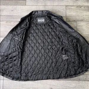 Gino Quality Leather Elegant Black Ladies Jacket Size L thumbnail 4