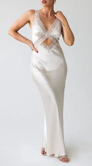 Rumored Crossroads Maxi Dress White thumbnail 11