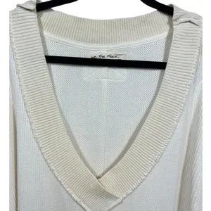 Free People Asher Thermal‎ Knit V-neck Top M thumbnail 6