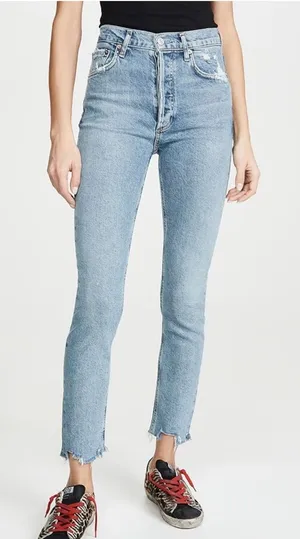 Agolde nico‎ jeans button fly High Rise Jeans with Stretch 27 thumbnail 1