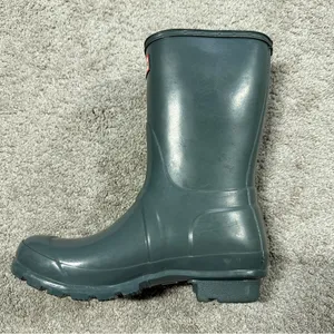 Hunter Women’s Original Rain Boots Short Gloss Outdoor in Graphite Gray 6 thumbnail 4