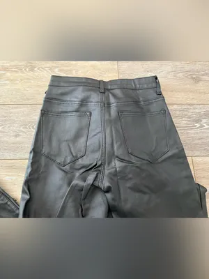 Edikted Faux Black Leather Flare Pants thumbnail 8