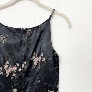 [Vintage] All That Jazz 90s Y2K Floral Satin High Neck Halter Blouse Sz Small S thumbnail 5