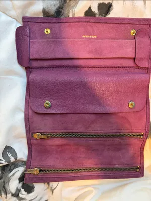 ACE England Purple Suede Leather Travel Jewelry Carrier + LargerFreebie Organize thumbnail 5