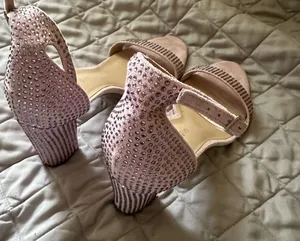 Madden Girl Purple Rhinestone Heels 10 thumbnail 2