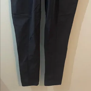 Athleta sz 0 elastic waist zip button up black track cargo pant thumbnail 3