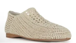 New Jeffrey Campbell Nantucket Knit Crochet Flats in Cream Ivory Womens Size 10M thumbnail 1