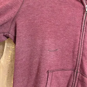PINK Victorias Secret Maroon Silver Logo Sequin Bling Hoodie Zip Sweater Medium thumbnail 3