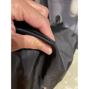 Longchamp Le Pliage Small Black Tote Bag Black Embroidered Nylon Handbag thumbnail 6