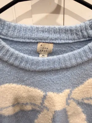 New Day Light Blue Bow Sweater thumbnail 2