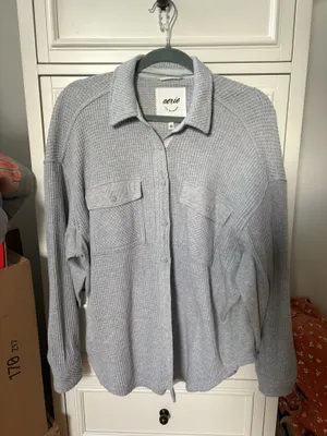 Aerie waffle knot button up thumbnail 1