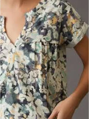 Anthropologie Pilcro Babydoll Henley Tee | Size XXS-oversized-NWT thumbnail 2