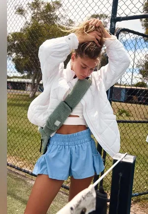 Free People Movement Get Your Flirt On Shorts In Cloudy Waters thumbnail 4