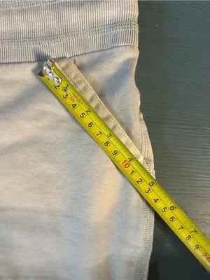 GAP Light Blue/Gray Ribbed Drawstring Waist Cropped Sweatpants | Size Large thumbnail 6