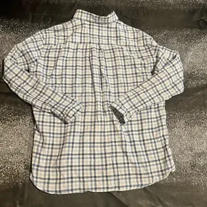 Womens lg The North Face Plaid Long Sleeve Button Down Shirt-blue/white/gray. thumbnail 2
