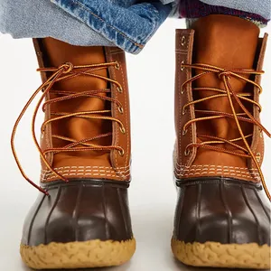 L.L. Bean Women’s Bean Boots 8” Lace Up Tan Brown Gum Boots Size 7 Classic thumbnail 3