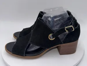 UGG Koolaburra Kaiah Sandals Women's 8.5 Black Suede Comfort Caged Block Heel‎ thumbnail 1