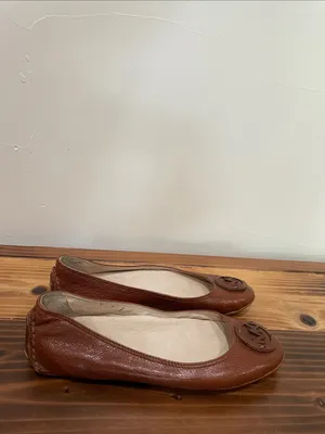 Michael Kors Brown Leather Fulton Ballet Flats Loafers Slip On Shoes Size 7 thumbnail 3