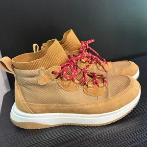 Nurture Elias Sneaker Boots Tan Suede Red Lace Gorpcore Hiking Womens 7.5 thumbnail 2