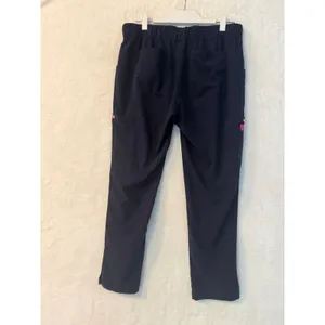Betsey Johnson Navy Blue Scrub Pants‎ Womens Medium Cargo Jogger Elastic Waist thumbnail 7