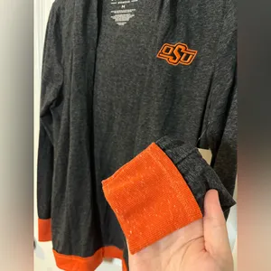 Colosseum NWT Charcoal Oklahoma State Cowboys Steeplechase Hooded Cardigan Sz M thumbnail 9