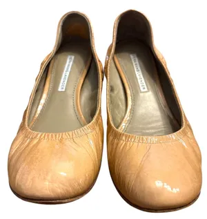 Vera Wang Lavender Patent Leather Ballet Flats Nude Size 8 thumbnail 1