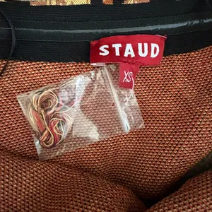 NWT STAUD Shane Leopard Print Scarf Top Multicolor Bandana Style Jacquard Knit thumbnail 7