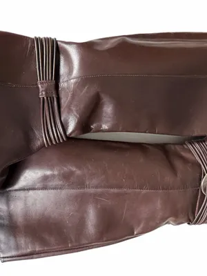 UNISA Flex Brown Leather Knee High Boots Made in Brazil Size 9.5 thumbnail 7