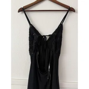 Wild Fable Black Floral Maxi Dress Open Back Tie Women’s Size S NWT thumbnail 10