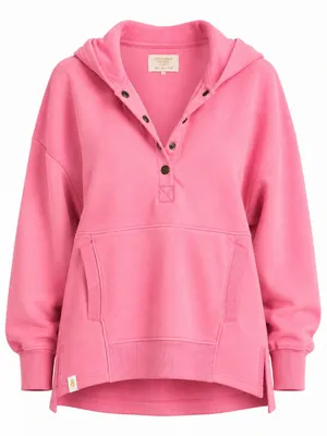 Simply Southern Pink Quarter-Snap Hooded Pullover Size S thumbnail 2