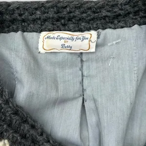 Hand Knit Chunky Cardigan Duster Women's Sz Small Lagenlook Cottagecore Hygge thumbnail 10